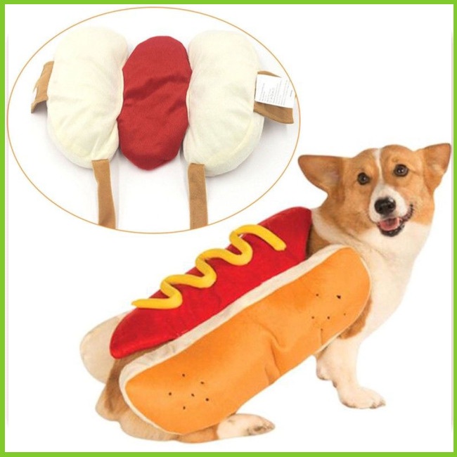 Gwen Áo Khoác Giữ Ấm Hình hotdog Thời Trang Thu Đông Cho Thú Cưng