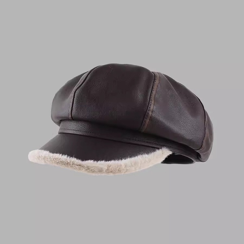 Mũ beret Giả Da Thời Trang Phong Cách Hàn Quốc Cho Nữ
