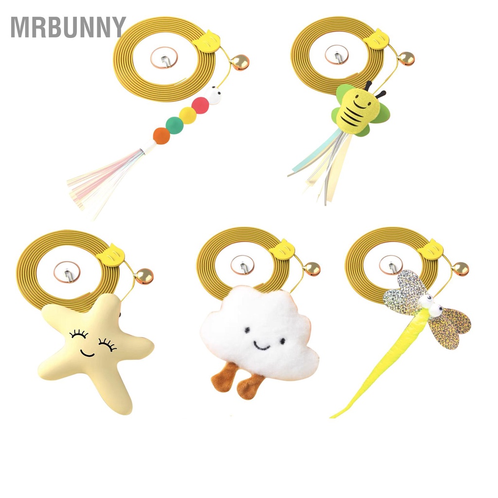Mrbunny Đồ chơi trêu ghẹo mèo vui nhộn tương tác Giảm bớt sự nhàm chán Treo con có chuông cho ngôi nhà trong