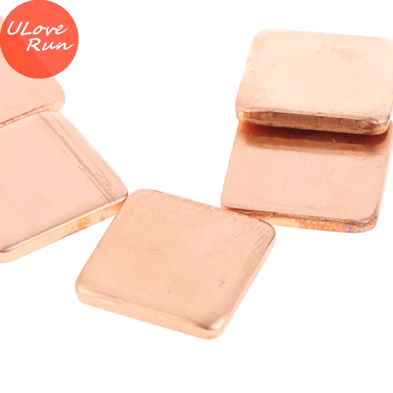 Uloverun Set 10 Tấm Đệm Nhiệt 15x15mm Bằng Đồng Cho Máy Tính Xách Tay
