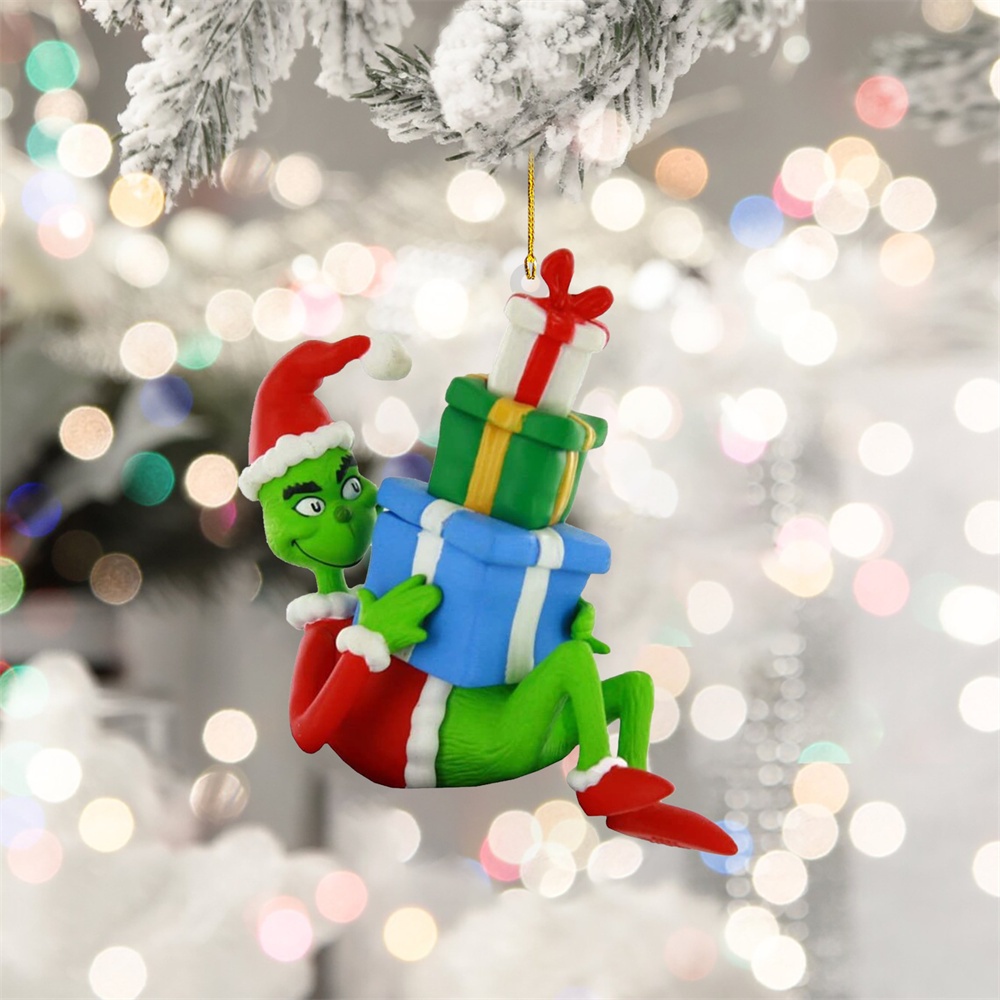 2023 Mới Disney The Grinch Anime 2D Mô Hình Phẳng Trang Trí Tiệc Giáng Sinh Ngày Lễ Đồ Mặt Dây Chuyền Xe Đồ Trang Trí Trẻ Em Quà Tặng flash12_vn