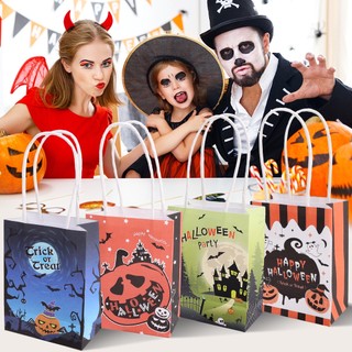 Túi Giấy kraft mini Đựng Kẹo / Thức Ăn Phong Cách halloween