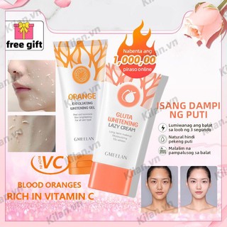  Mua 1 Tặng 1 Gel Làm Trắng Da Tẩy Tế Bào Chết Gmeelan Cam Tẩy Tế Bào Chết Toàn Thân Loại Bỏ Mụn Đầu Đen 50g Cleaner Face Peel gluta Kem Làm Trắng Da Lười AUBESSSTORE 