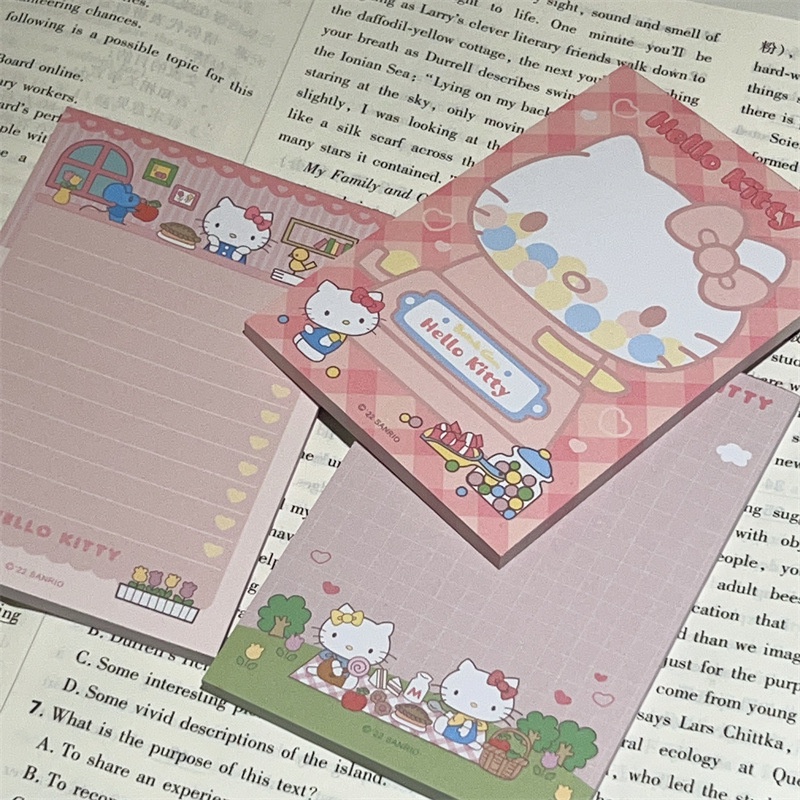 Set 3 Tấm Giấy Ghi Chú Họa Tiết kuromi sanrio Dễ Thương