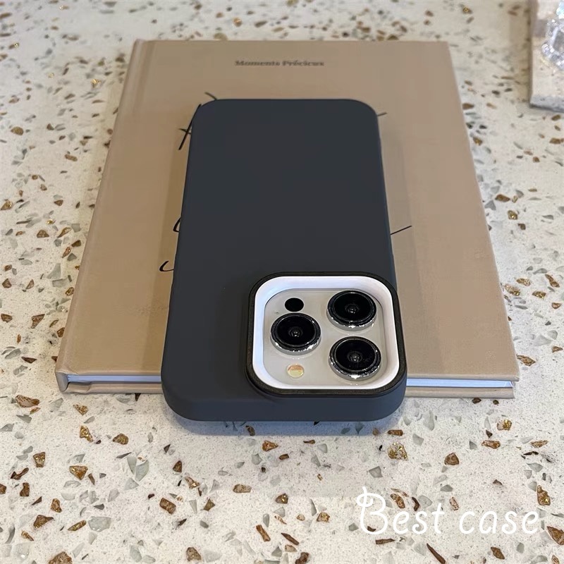 Ốp Điện Thoại Mềm Nhám Màu Trơn Đơn Giản Cho iphone 11 12 13 14 15 pro max