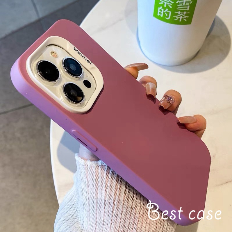 Ốp Điện Thoại Mềm Màu Trơn Đơn Giản Cho iphone 11 12 13 14 pro max