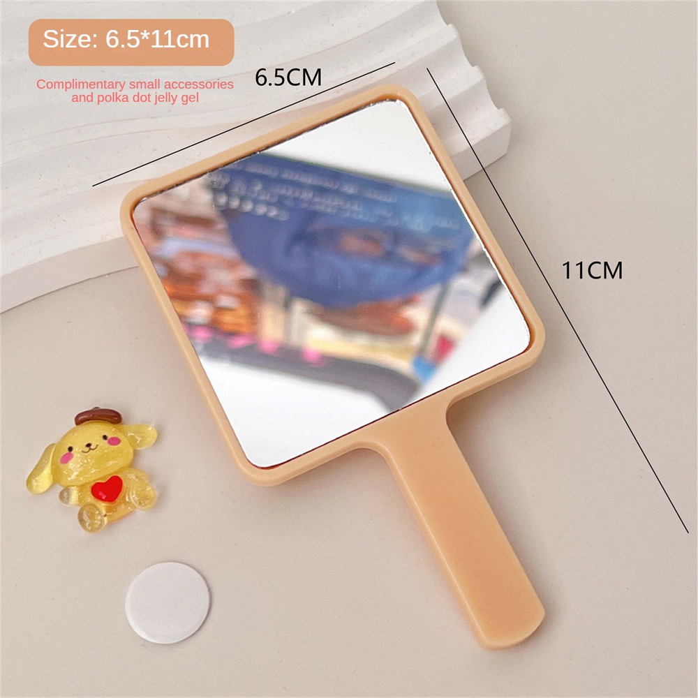 SANRIO Gương Trang Điểm Cầm Tay mini Hình Vuông Họa Tiết Hoạt Hình Dễ Thương