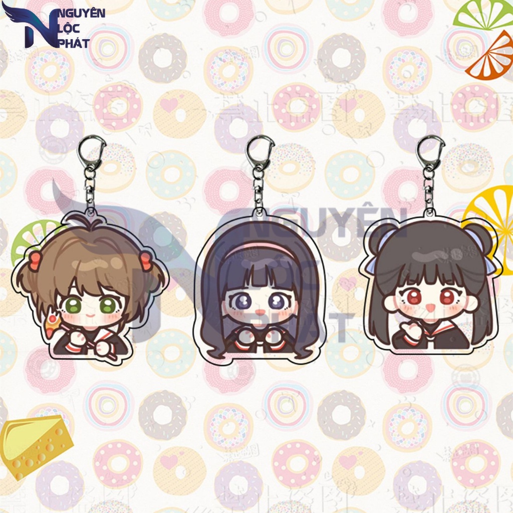 Cartoon variety sakura tomoyo acrylic keychain dễ thương trang trí sáng tạo móc khóa mặt dây chuyền nlp shop