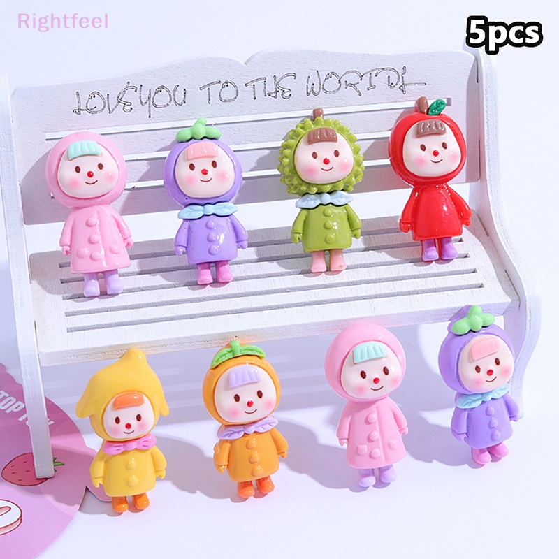 Set 5 Quả Dâu / Cam Bằng Nhựa Dùng Để Trang Trí Nhà Búp Bê Mới