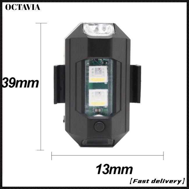 Đèn led Nhấp Nháy Cảnh Báo Gắn Đuôi Xe Mô Tô Có Thể Sạc Lại