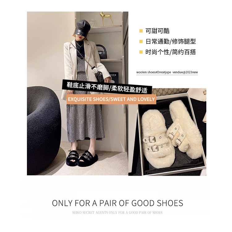 Dép Bông Đi Trong Nhà Mùa Thu Đông Dày Dặn Thoải Mái Hợp Thời Trang Cho Nữ