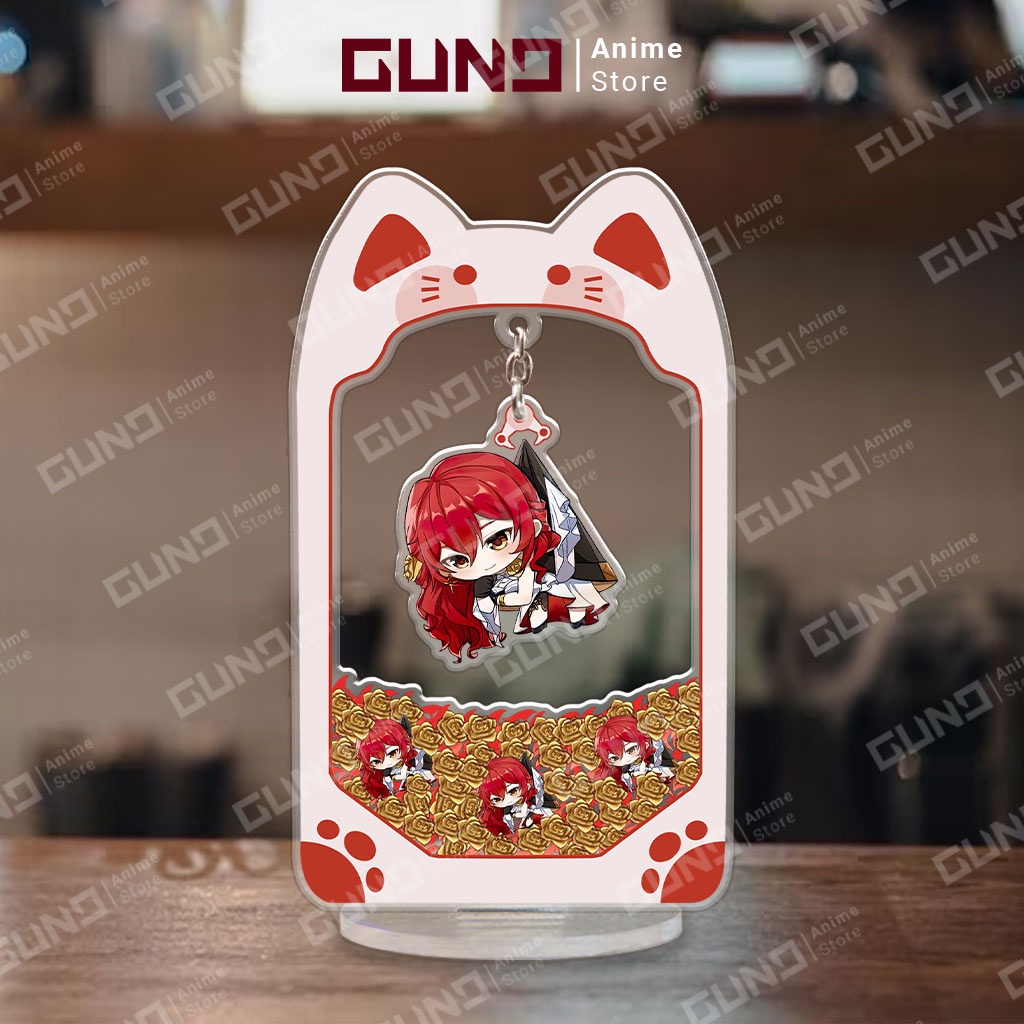 Mô hình standee Honkai Star Rail Gắp thú bông Nhựa Mica chibi cute dễ thương Gund decor trang trí bàn học bàn làm việc