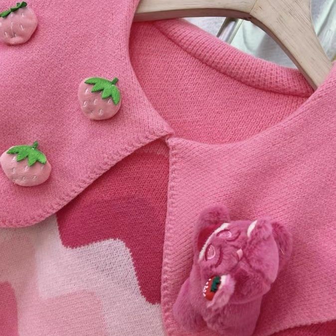 Jh Hàng Có Sẵn Áo sweater Dệt Kim Cao Cấp Phong Cách Châu Âu Màu Hồng Thời Trang Mới 2023