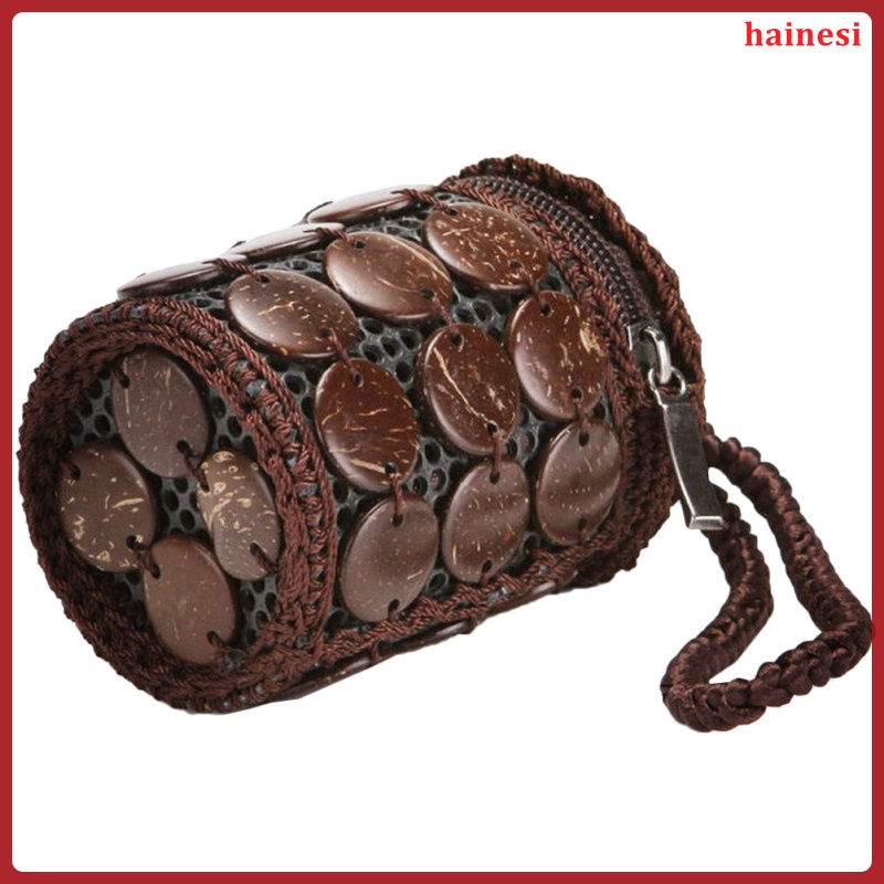 Ví Nhỏ Đựng Tiền Xu Màu Cà Phê Cho Nữ hainesi