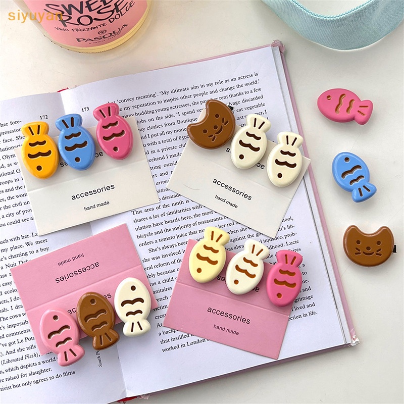 Siyuyan 1 / 3 Kẹp Tóc Hình Cá Hoạt Hình Dễ Thương Cho Bé vn