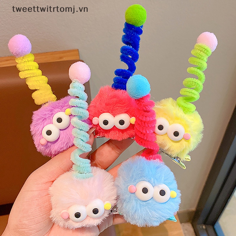 Kẹp Tóc Vải Bông Mềm Mại Hình tomj Vui Nhộn Thời Trang Thu Đông Cho Bé Gái vn