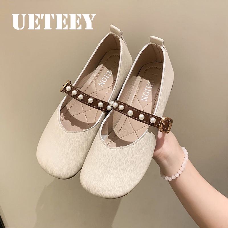 UETEEY  giày búp bê đế cao lolita giày Mary Jane Đế da mềm đế thời trang Êm ái Hiện đại Phóng khoáng Phối màu tinh tế FLF23A0UML 43Z231025