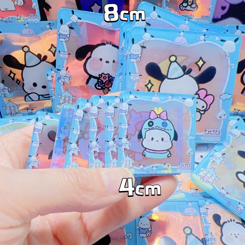 Hộp Đựng Bằng acrylic Trong Suốt Hai Mặt Hình Chú Chó pacha Màu laser Dễ Thương diy