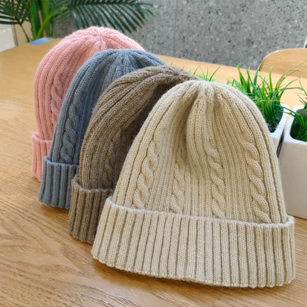 Muvako Mũ beanie Dệt Kim Màu Trơn Giữ Ấm Mùa Đông Dành Cho Nam Giới
