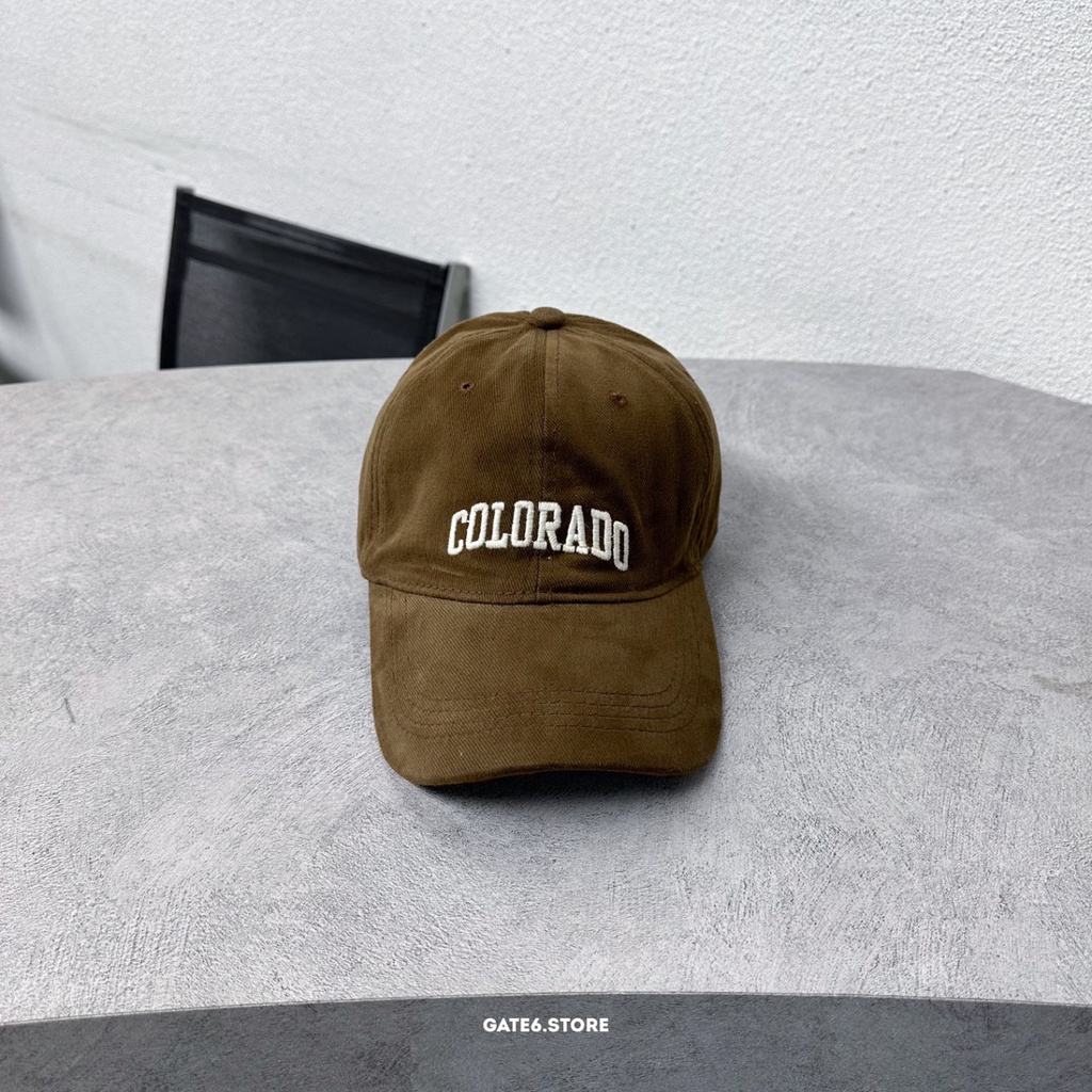 Mũ lưỡi trai Nam Nữ HS Colorado, nón kết phối trơn thêu chữ tối giản Unisex kiểu Hàn - 5050