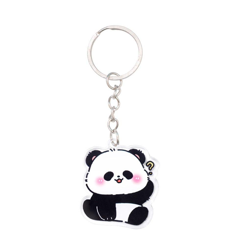 Mmluck Móc Chìa Khóa acrylic Hình Gấu Trúc Hoạt Hình Dễ Thương diy Ốp