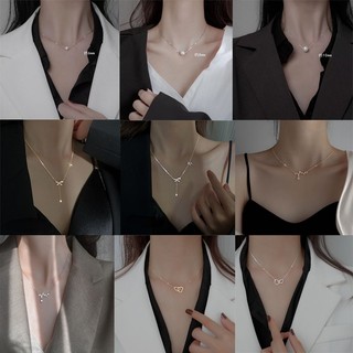  Vòng cổ Mặt Hình Bướm Đính Đá zircon Sang Trọng Ngọt Ngào Cho Nữ 