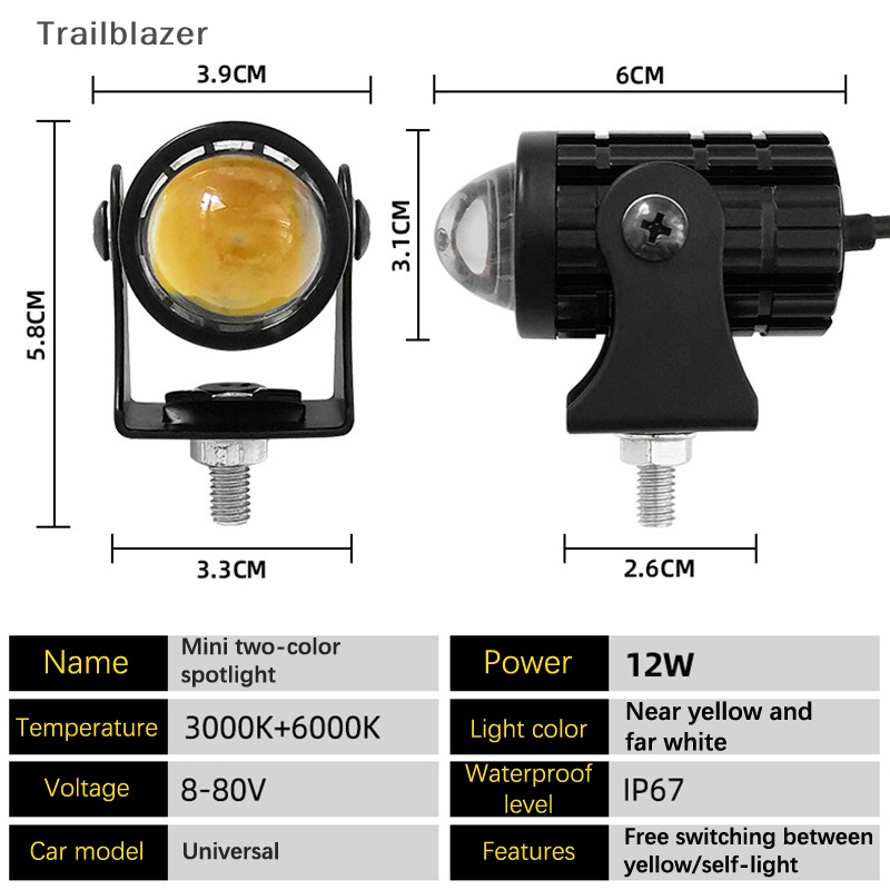 Tbph Đèn Pha led Siêu Sáng Chiếu Sương Mù Cho Xe Mô Tô tbb