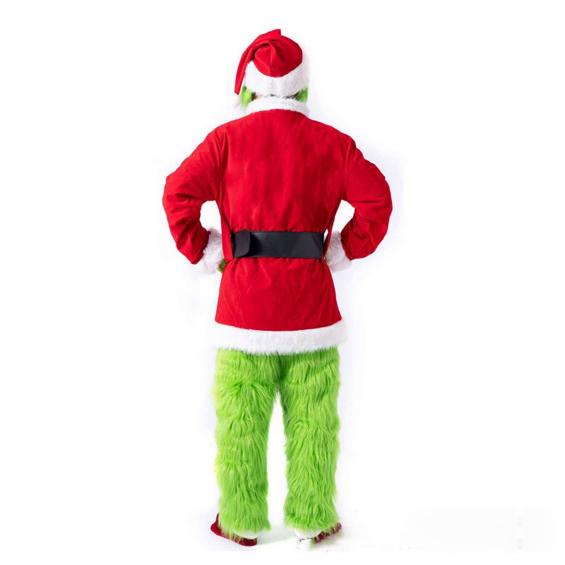 Grinch Bộ Đồ Hóa Trang Quái Vật Tóc Xanh Lá Cây cosplay Giáng Sinh cos mask Thef