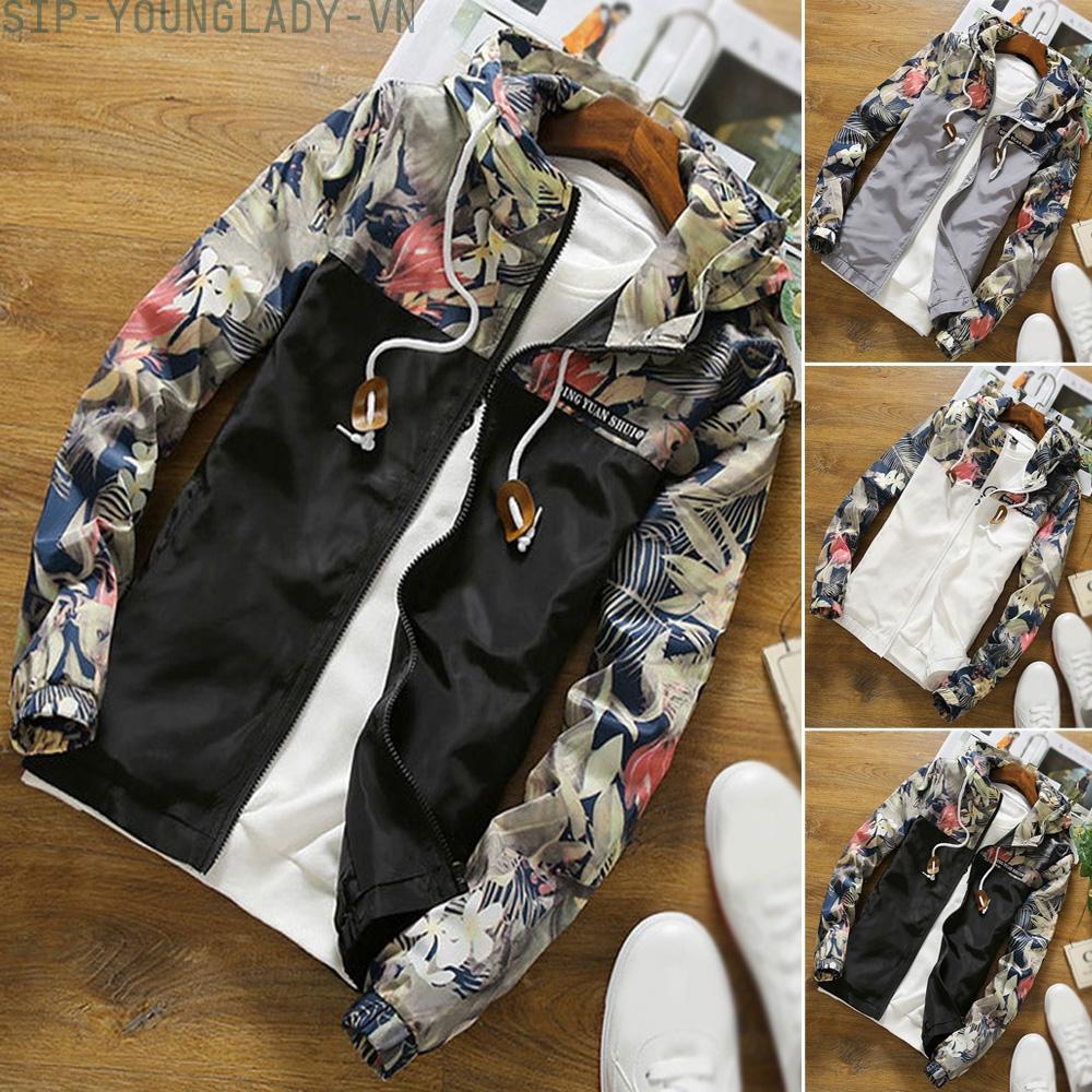 Áo Khoác Rằn Ri Siêu Nhẹ Dài Tay Thiết Kế Mới Năng Động Thời Trang Dành Cho Nam