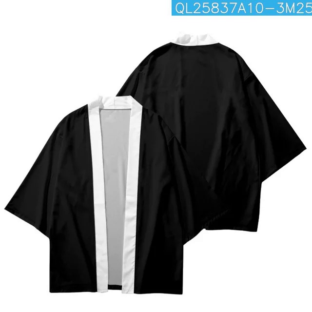 Áo Khoác kimono Màu Trơn Phong Cách samurai Nhật Bản Đường Phố Cho Nam Nữ yukata Châu Á