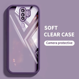 Ốp Điện Thoại Trong Suốt Màu YBD Cho OPPO A9 A5 2020 F11 Pro Reno 2F 2Z Camera Bảo Vệ Toàn Diện Có Bảo Vệ Ống Kính Vỏ Mềm Silicon