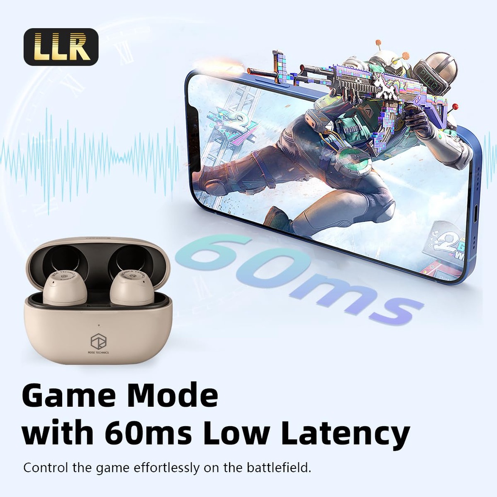 Tai Nghe Nhét Trong Không Dây Kết Nối bluetooth 5.3 Âm Thanh hifi Hoa Hồng