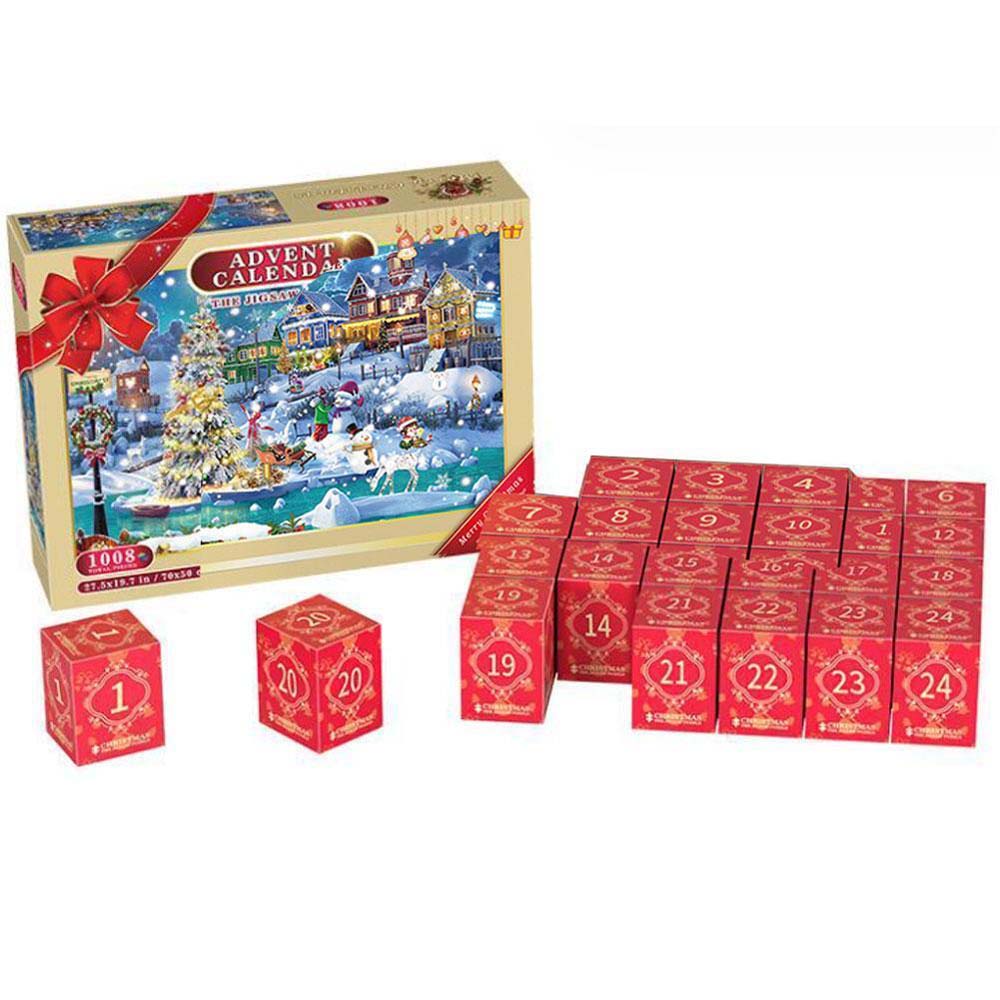 2023 Christmas Advent Calendar Jigsaw Puzzle 1008Piece XMAS Kids Gift