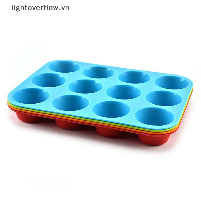 Bộ 12 Cốc silicone Không Dính Dùng Cho Lò Vi Sóng / Làm Bánh muffin