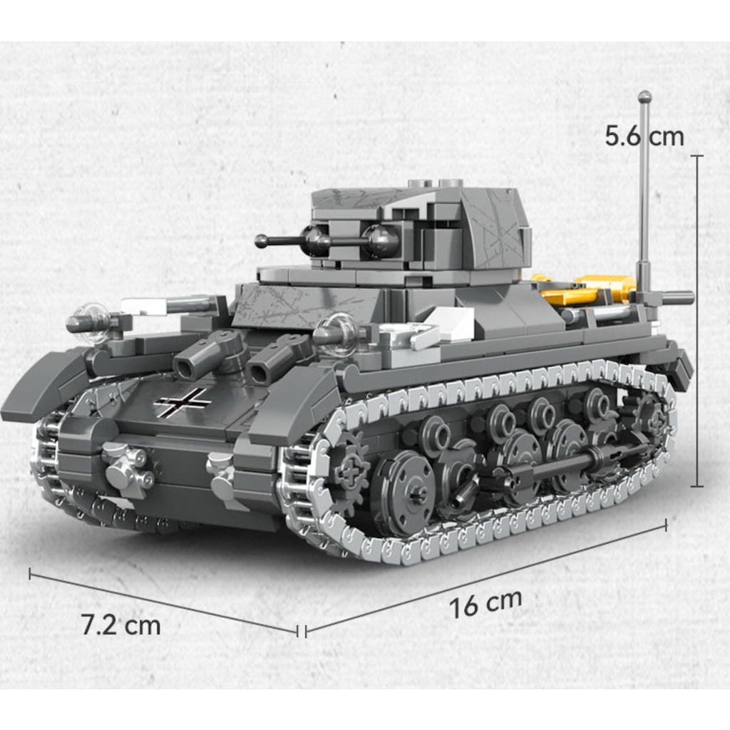 461 Mô Hình Xe Tăng moc panzer Pkpfw i Sdhfz 101 Tự Lắp Ráp Tỉ Lệ 1: 35