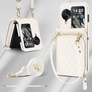 Bao Da Điện Thoại Nắp Lật Kèm Ngăn Đựng Thẻ Chống Sốc Cho oppo find n3 flip for oppo find n2 flip Ốp