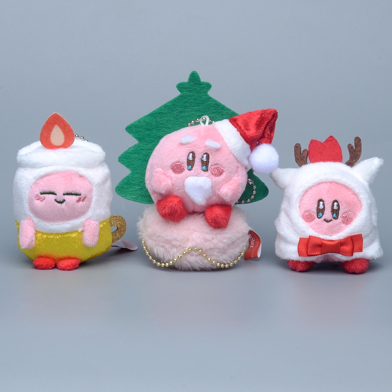 Búp Bê Nhồi Bông Hình Ông Già Noel kts kirby Trang Trí Cây Thông Giáng Sinh Cho Bé Gái