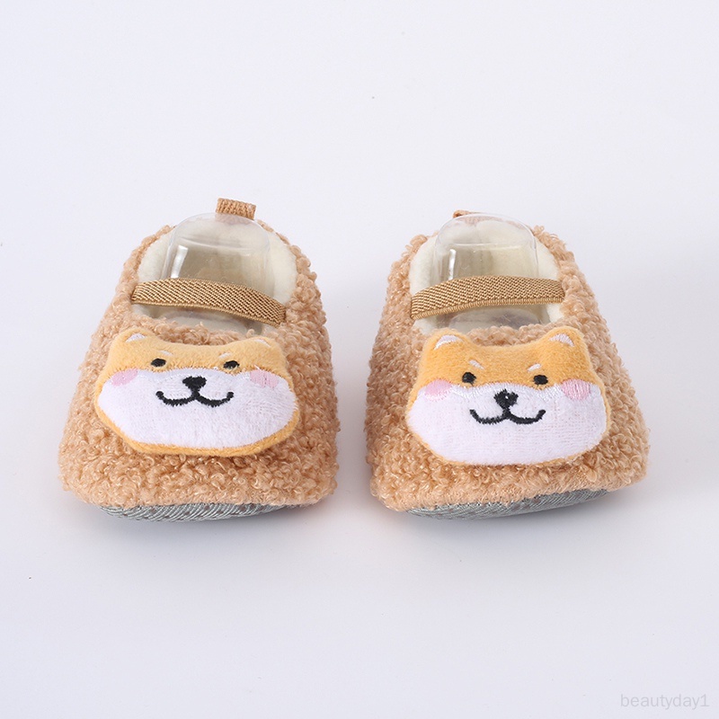 Giày Đế Mềm Bằng Vải cotton Không Trơn Họa Tiết Hoạt Hình Dễ Thương Dành Cho Bé Sơ Sinh