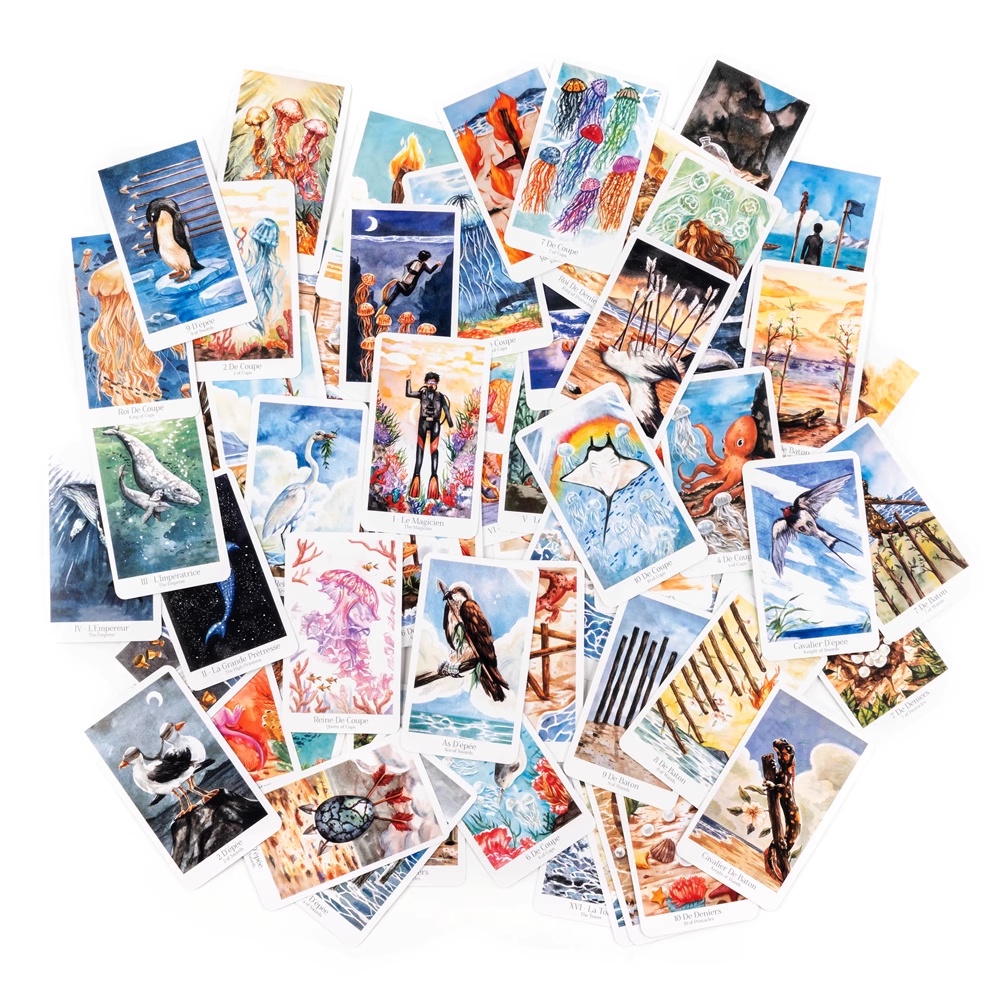Creative The Healing Waves Tarot Cards Wizard Oceanic Deck Amazing Oracle Card