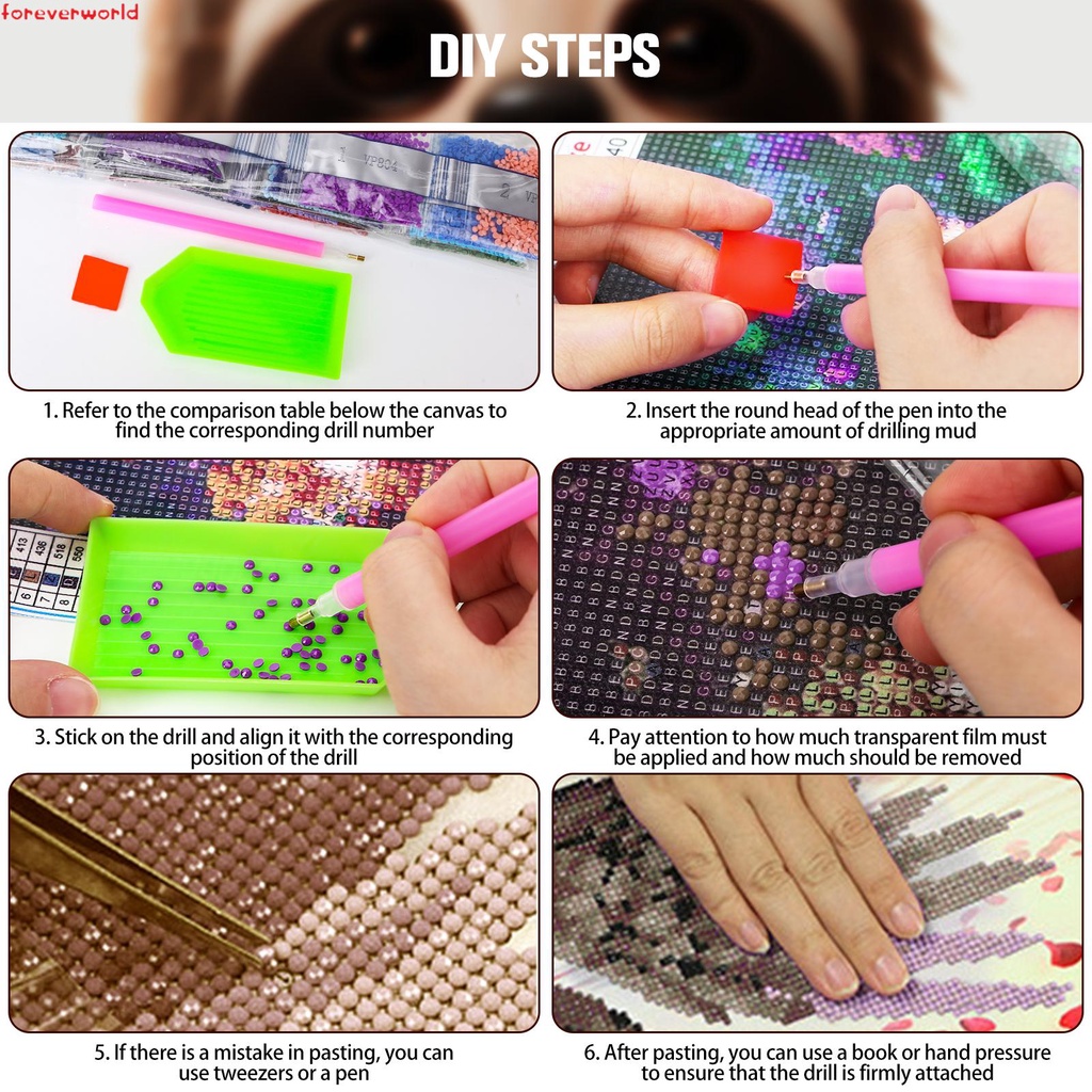 Bộ Tranh Đính Đá 5d Tự Làm Hình Gấu Trúc Đáng Yêu