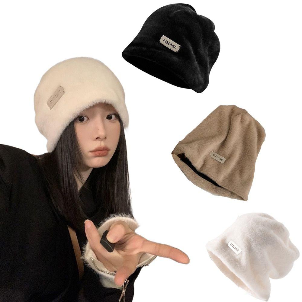 Muvako Mũ Trùm Đầu chemo Dày Dặn Giữ Ấm Tai Chống Lạnh Thời Trang Thu Đông Phong Cách hip hop Cho Nữ