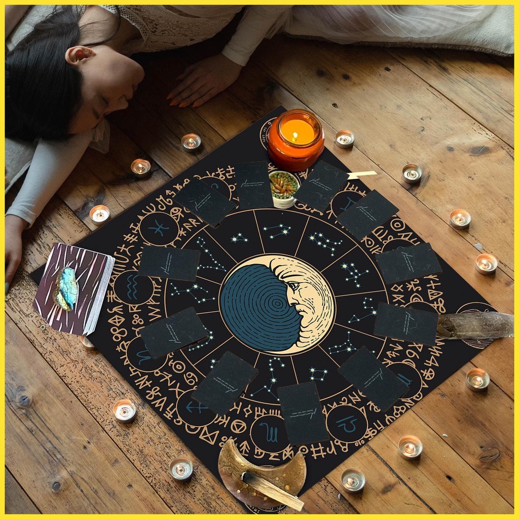 Khăn Trải Bàn tarot Chia Ngăn Trang Trí Phòng Khách kiavn
