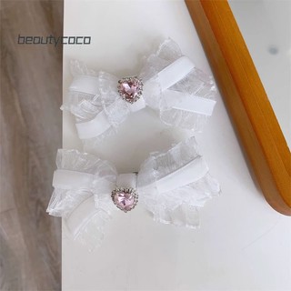 beautycoco🍊1 Kẹp Tóc Nơ Ren Cho Nữ
