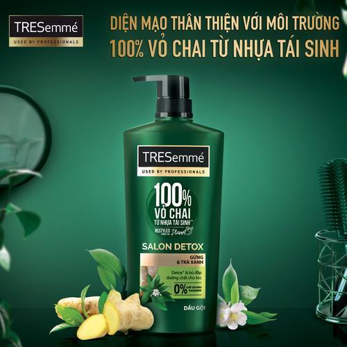 Combo Dầu Gội, Dầu Xả TRESEMME Salon Detox Cho tóc chắc khỏe & sạch sâu cùng Gừng và Trà Xanh Detox