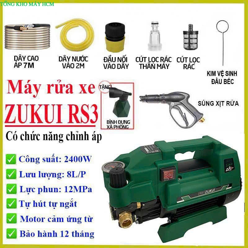 MÁY RỬA XE MINI OSAKA RS3 2400 dây đồng 100% mẫu mới /bảo hành 12 tháng tổng kho máy hcm