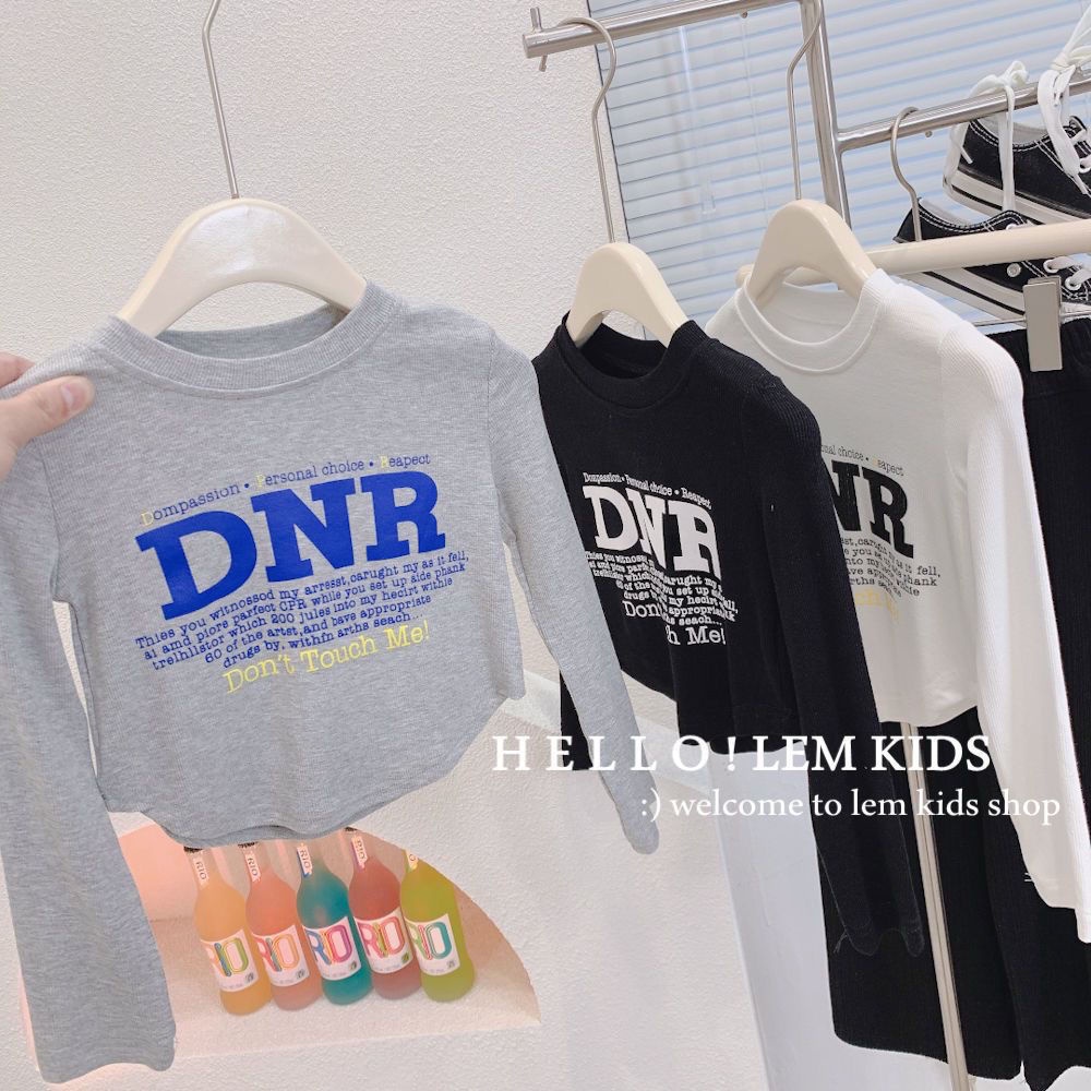 Áo Thun Tay Dài Phong Cách Hàn Quốc Cho Bé Gái 1-9 Tuổi