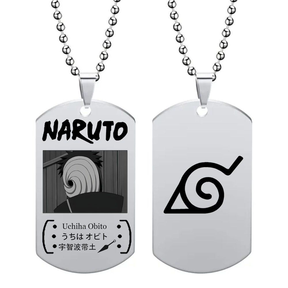Vòng cổ Mặt naruto akatsuki itachi kakashi uzumaki ninja Bằng Thép Không Gỉ Thời Trang Cho Nam Và Nữ