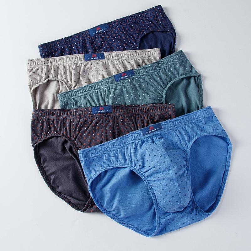 Ecmln Quần Lót cotton Thoáng Khí Họa Tiết Chấm Bi size xl-5xl Cho Nam
