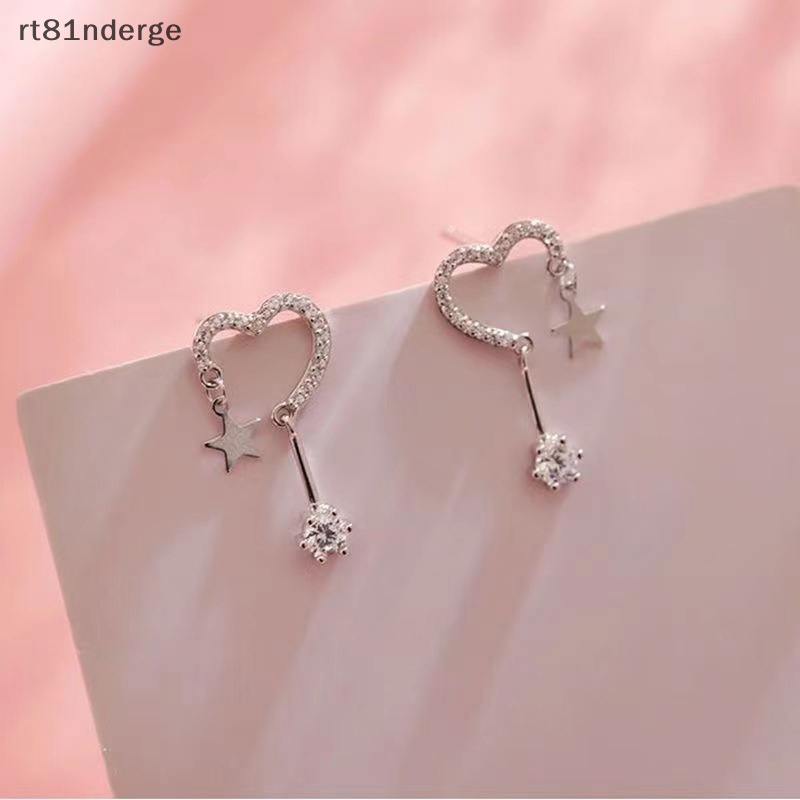 Ge Bông Tai Đính Đá zircon Hình Ngôi Sao Trái Tim Cá Tính Tinh Tế Thời Trang Dự Tiệc Cho Nữ n