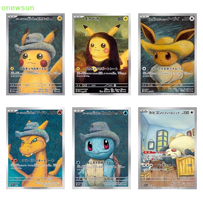Bộ Sưu Tập Thẻ Bài pokemon netherlands van gogh Bảo Tàng pikachu Nhật Bản diy Mới